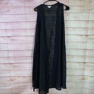 LuLaRoe Beautiful Black Lace Cardigan‎ Duster XS